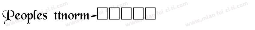 Peoples ttnorm字体转换